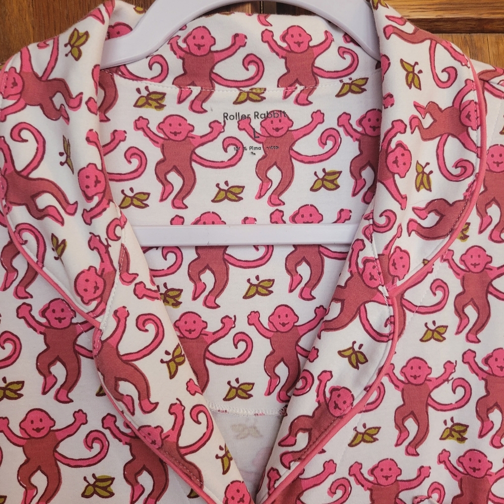 Roller Rabbit Pink and White Button Down Shirt - Picture 5 of 6